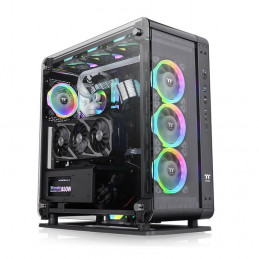 Thermaltake Core P6 Tempered Glass Mid Tower Midi Tower Musta