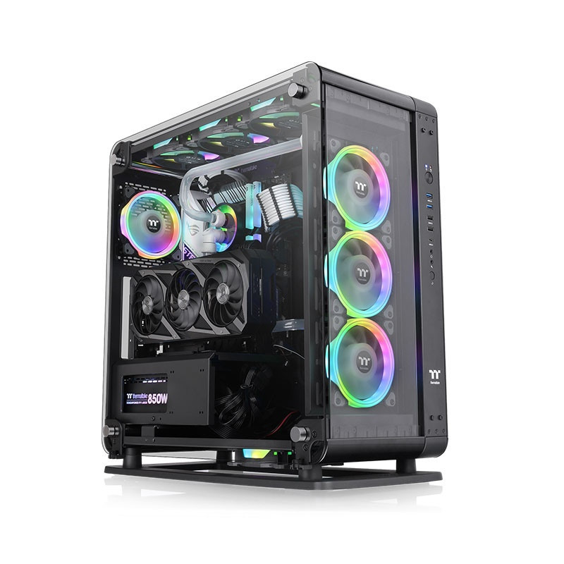 Thermaltake Core P6 Tempered Glass Mid Tower Midi Tower Musta