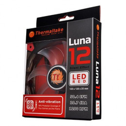 Thermaltake Luna 12 LED Re Tietokonekotelo Tuuletin 12 cm Musta, Punainen, Läpinäkyvä