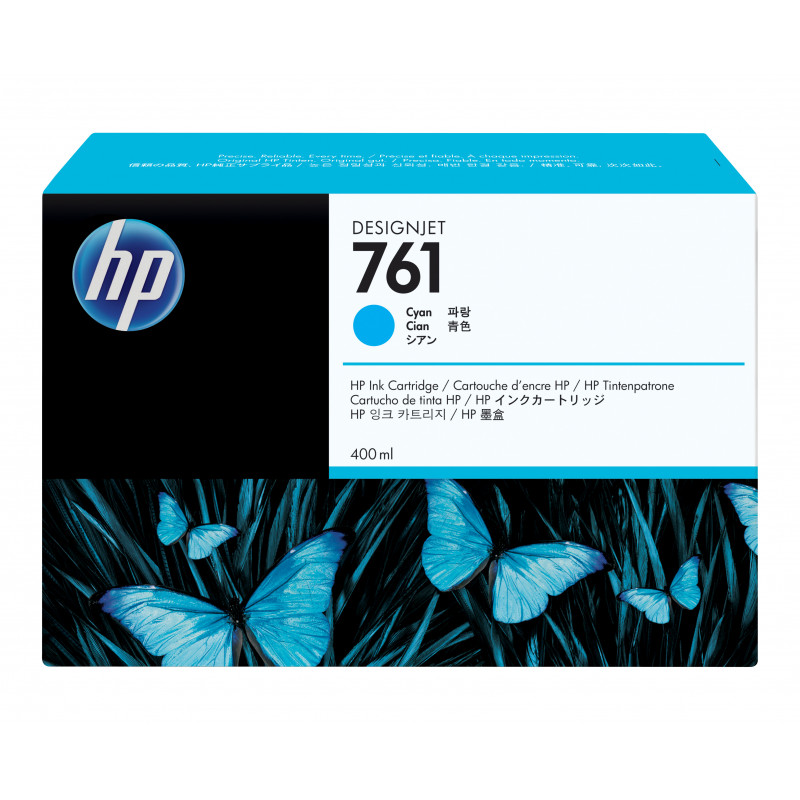 HP Syaani 761 DesignJet -mustekasetti 400 ml