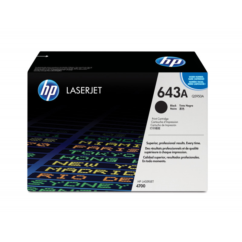 HP 643A, alkuperäinen musta LaserJet-värikasetti