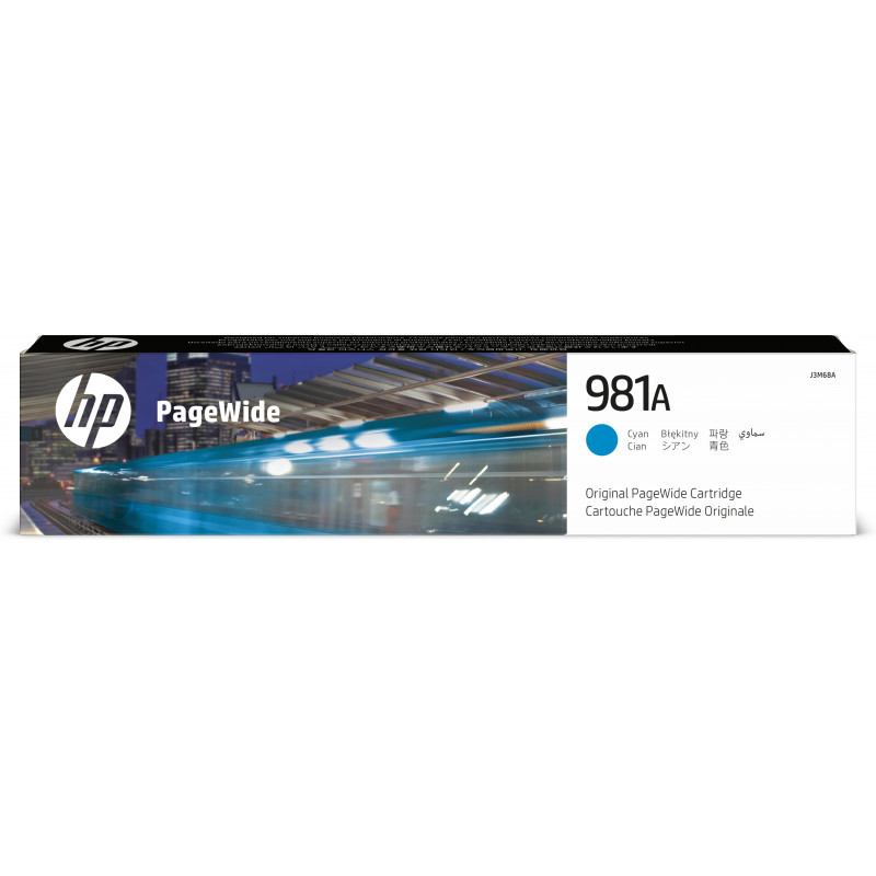 HP 981A syaani alkuperäinen PageWide -värikasetti