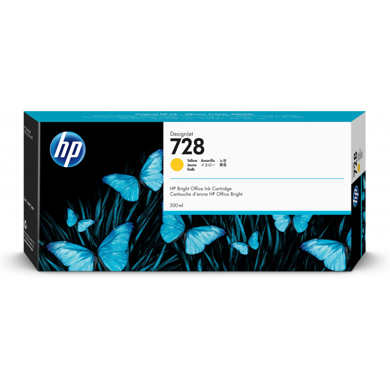 HP 728 300 ml keltainen DesignJet -mustepatruuna