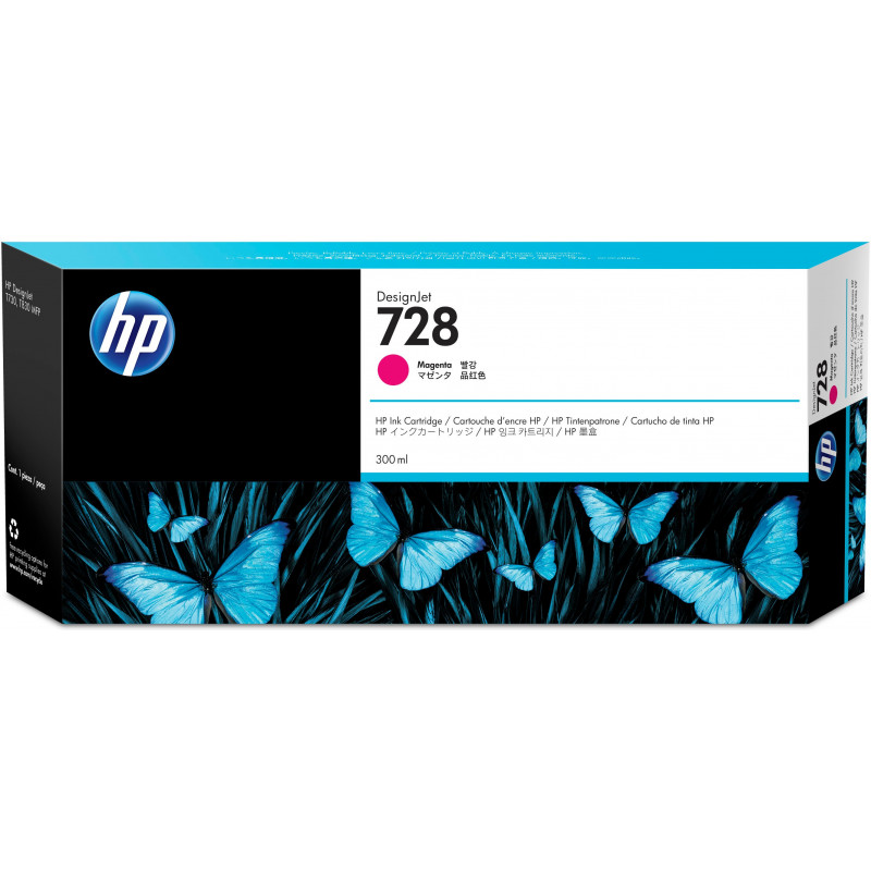 HP 728 300 ml magenta DesignJet -mustepatruuna