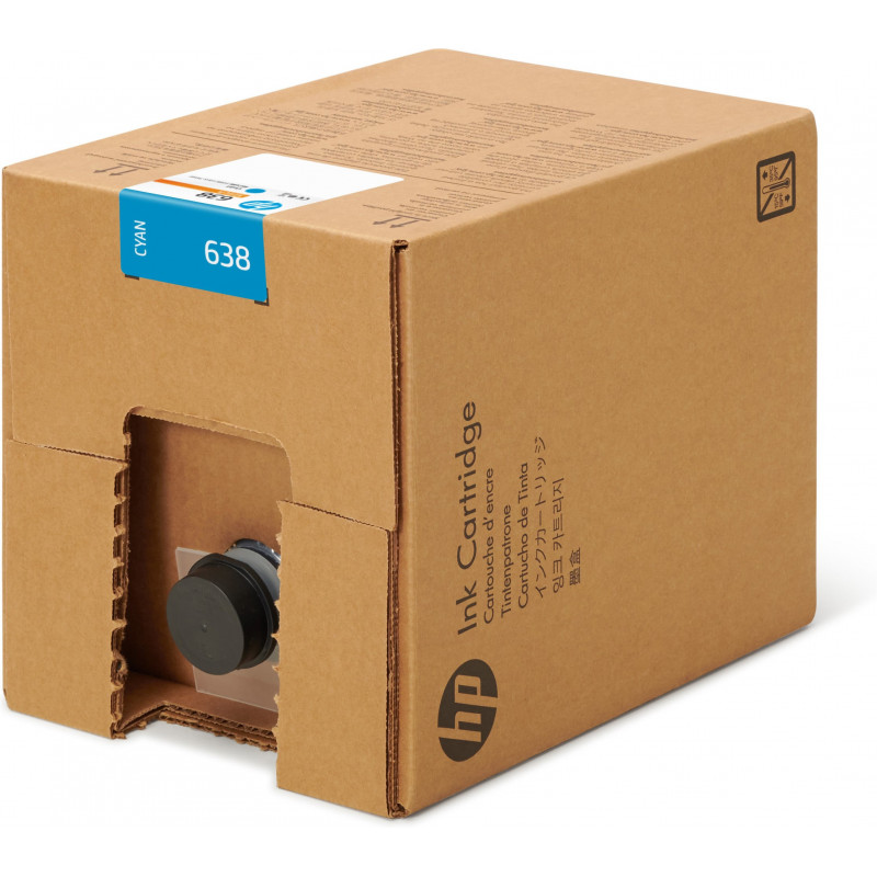 HP 638 10-liter Cyan Stitch Dye Sublimation Ink Cartridge