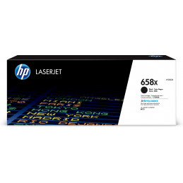 HP 658X alkuperäinen riittoisa musta LaserJet-värikasetti