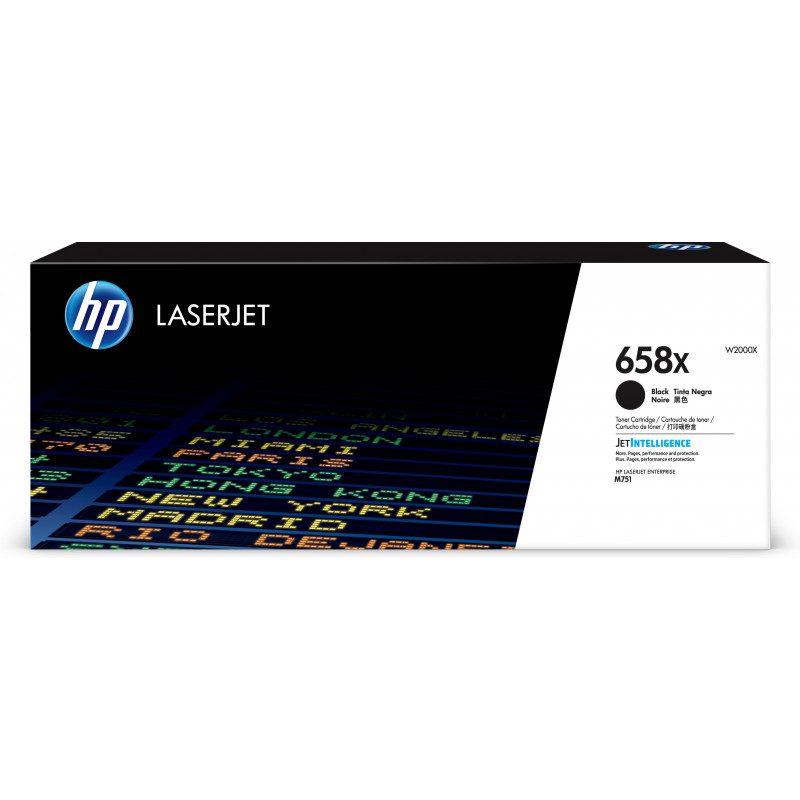 HP 658X alkuperäinen riittoisa musta LaserJet-värikasetti