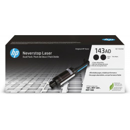 HP 143AD musta alkuperäinen Neverstop-laserväriaineen täyttösarja – kaksoispakkaus