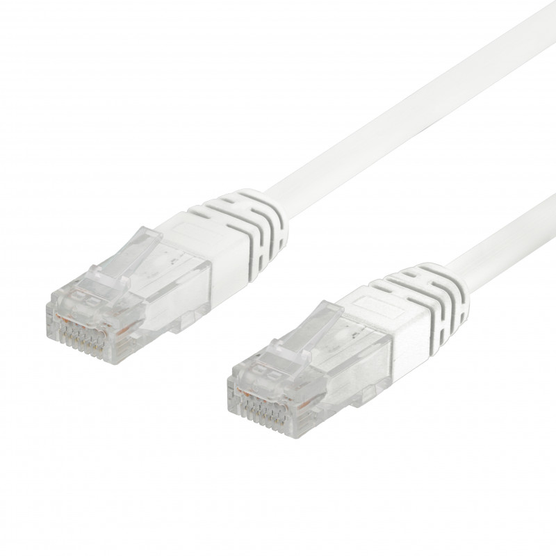 Deltaco TP-60V-50P verkkokaapeli Valkoinen 0,5 m Cat6 U UTP (UTP)