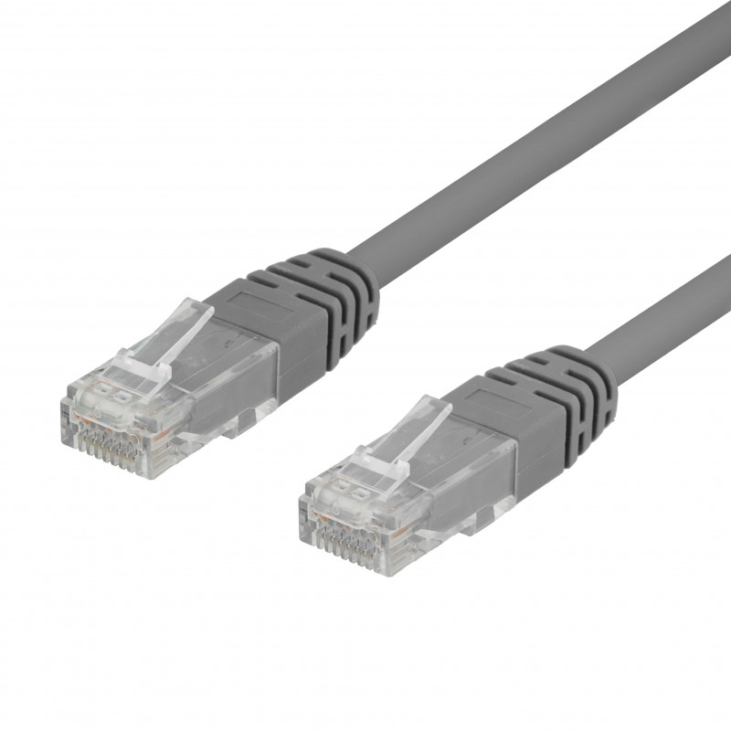 Deltaco TP-60-50P verkkokaapeli Harmaa 0,5 m Cat6 U UTP (UTP)