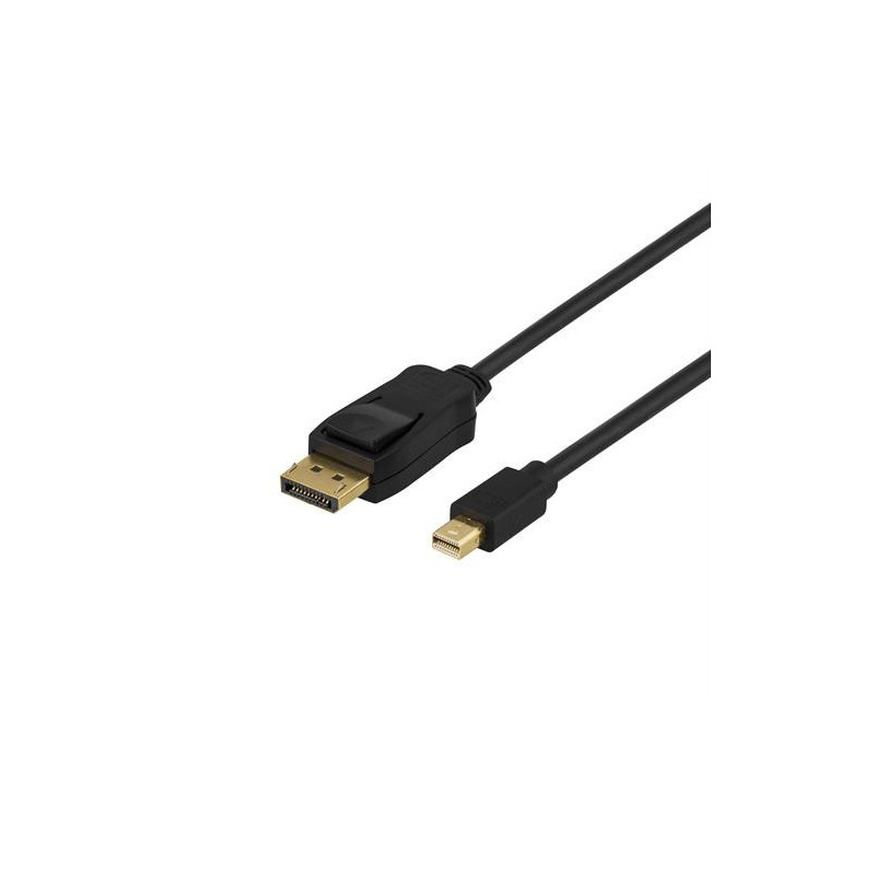 Deltaco DP-1121-K DisplayPort-kaapeli 2 m Mini DisplayPort Musta