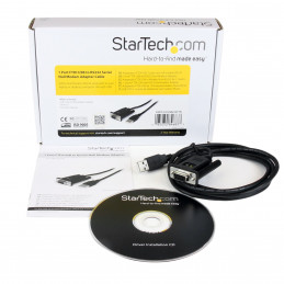 StarTech.com ICUSB232FTN sarjakaapeli Musta 1,7 m USB A-tyyppi DB-9