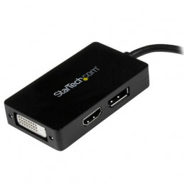 StarTech.com MDP2DPDVHD videokaapeli-adapteri 0,15 m Mini DisplayPort DisplayPort + DVI-D + HDMI Musta