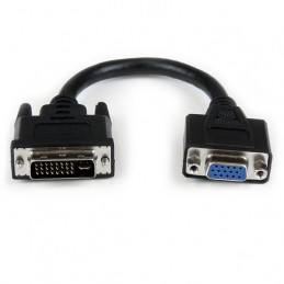 StarTech.com DVIVGAMF8IN videokaapeli-adapteri 0,203 m DVI-I VGA Musta