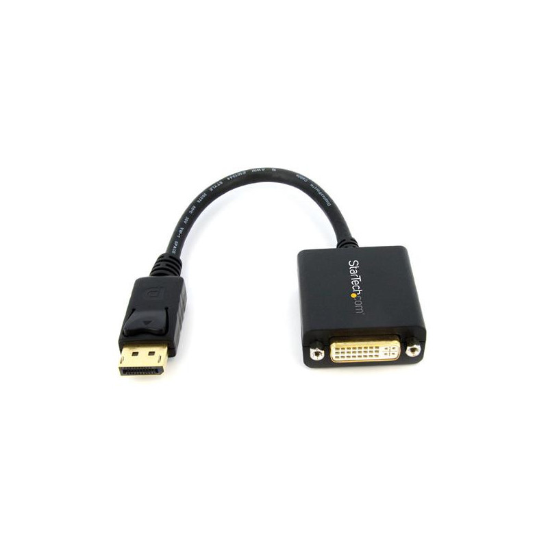 StarTech.com DP2DVI2 videokaapeli-adapteri 0,152 m DisplayPort DVI-I Musta