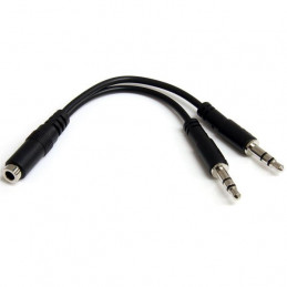 StarTech.com MUYHSFMM audiokaapeli 0,13 m 3.5mm 2 x 3.5mm Musta