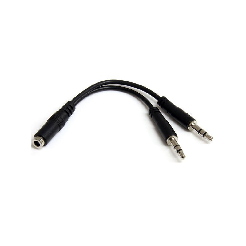 StarTech.com MUYHSFMM audiokaapeli 0,13 m 3.5mm 2 x 3.5mm Musta