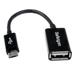 StarTech.com UUSBOTG USB-kaapeli 0,127 m USB 2.0 Micro-USB B USB A Musta