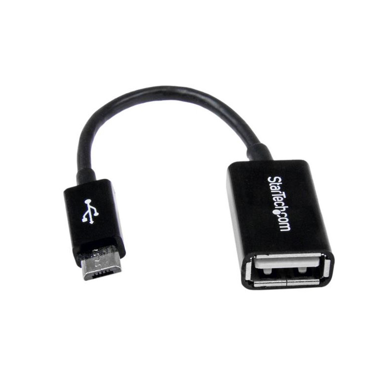 StarTech.com UUSBOTG USB-kaapeli 0,127 m USB 2.0 Micro-USB B USB A Musta