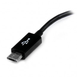 StarTech.com UUSBOTG USB-kaapeli 0,127 m USB 2.0 Micro-USB B USB A Musta