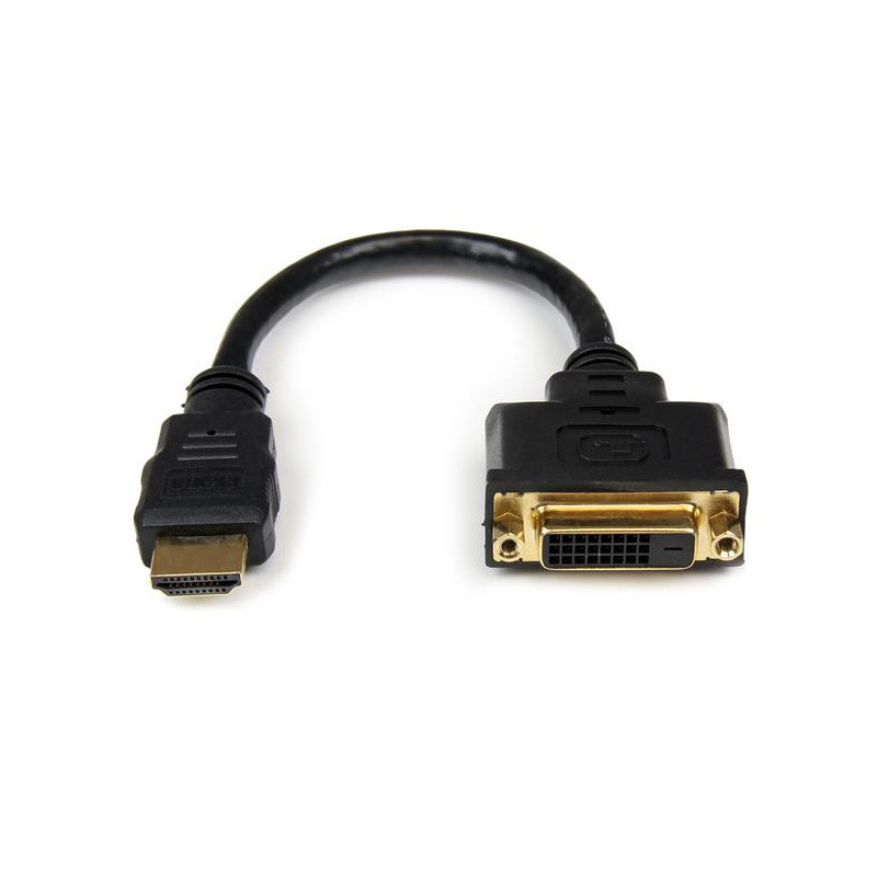 StarTech.com HDDVIMF8IN videokaapeli-adapteri 0,2 m HDMI DVI-D Musta