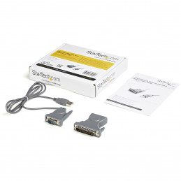 StarTech.com ICUSB232DB25 sarjakaapeli Harmaa 0,9 m USB A-tyyppi DB-9