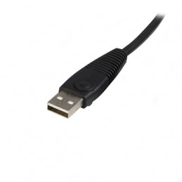 StarTech.com SVUSB2N1_6 KVM-kaapeli Musta 1,8 m