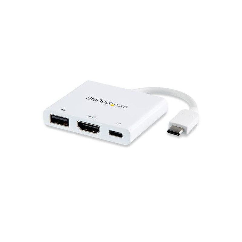 StarTech.com CDP2HDUACPW kannettavien tietokoneiden telakka ja porttitoistin Langallinen USB 3.2 Gen 1 (3.1 Gen 1) Type-C