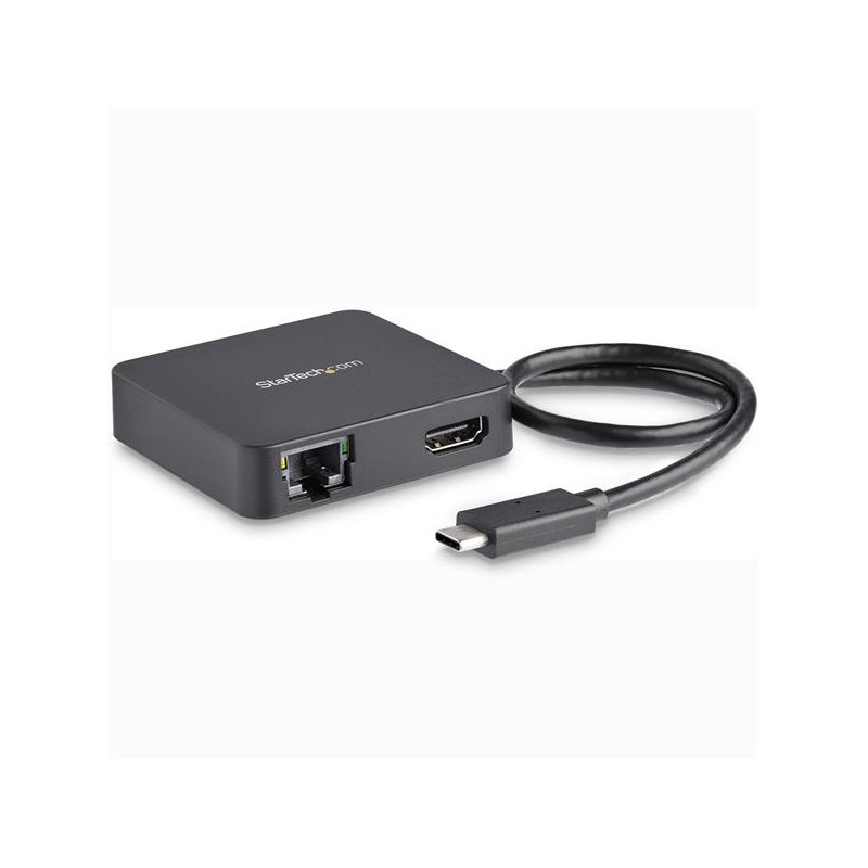 StarTech.com DKT30CHD kannettavien tietokoneiden telakka ja porttitoistin Langallinen USB 3.2 Gen 1 (3.1 Gen 1) Type-C Musta