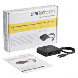 StarTech.com DKT30CHD kannettavien tietokoneiden telakka ja porttitoistin Langallinen USB 3.2 Gen 1 (3.1 Gen 1) Type-C Musta