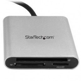 StarTech.com FCREADU3C kortinlukija USB 3.2 Gen 1 (3.1 Gen 1) Type-C Musta, Hopea