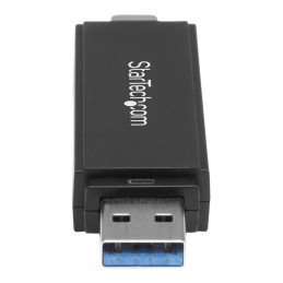 StarTech.com SDMSDRWU3AC kortinlukija USB 3.2 Gen 1 (3.1 Gen 1) Type-A Type-C Musta