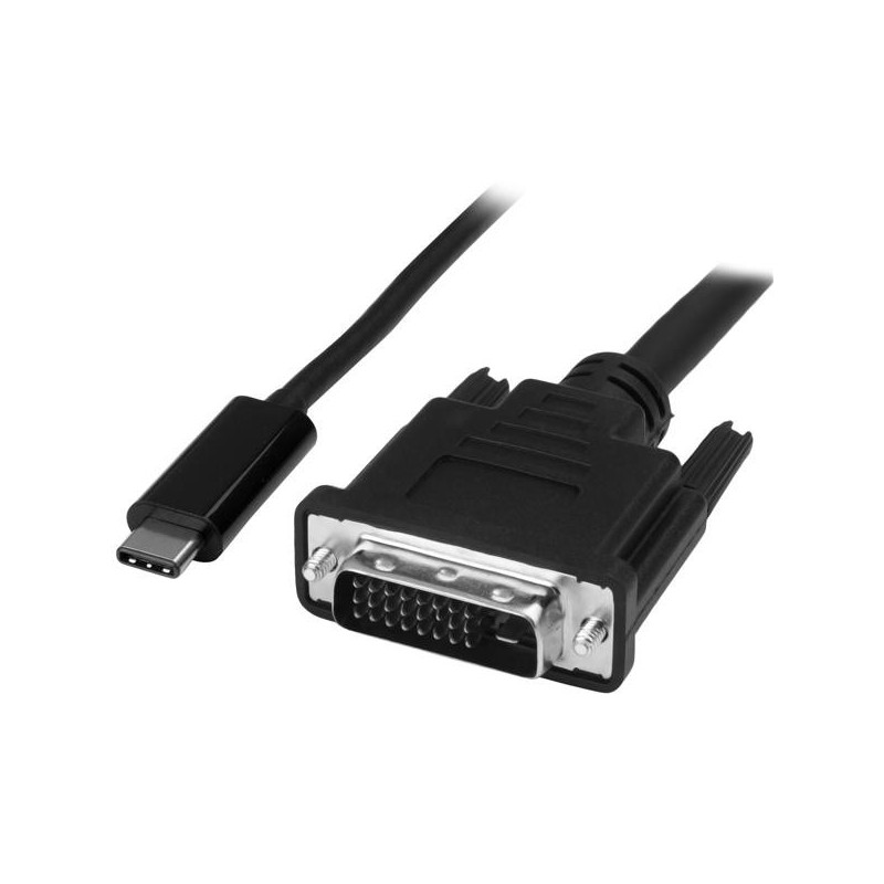 StarTech.com CDP2DVIMM1MB videokaapeli-adapteri 1 m USB Type-C DVI-D Musta