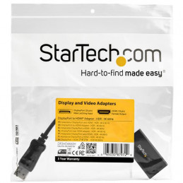 StarTech.com DP2HD4K60H videokaapeli-adapteri 0,122 m DisplayPort HDMI-tyyppi A (vakio) Musta