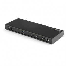 StarTech.com TB3DK2DPM2 kannettavien tietokoneiden telakka ja porttitoistin Langallinen USB 3.2 Gen 1 (3.1 Gen 1) Type-C Musta