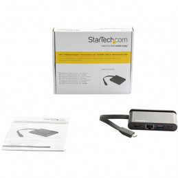 StarTech.com DKT30CHCPD kannettavien tietokoneiden telakka ja porttitoistin Langallinen USB 3.2 Gen 1 (3.1 Gen 1) Type-C Musta