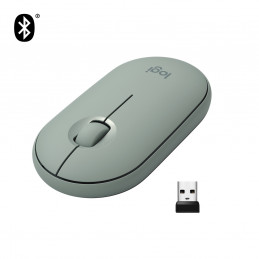 Logitech Pebble M350 Wireless Mouse hiiri Molempikätinen Langaton RF + Bluetooth Optinen 1000 DPI