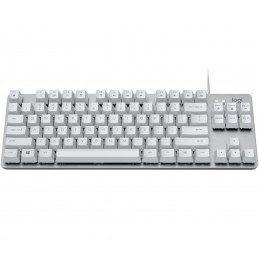 Logitech K835 TKL Mechanical Keyboard näppäimistö USB Pohjoismainen Valkoinen, Hopea