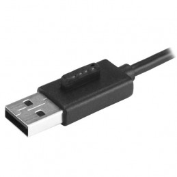 StarTech.com ST4200MINI2 keskitin USB 2.0 480 Mbit s Musta, Hopea