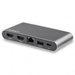 StarTech.com DK30C2HAGPD kannettavien tietokoneiden telakka ja porttitoistin Langallinen USB 3.2 Gen 1 (3.1 Gen 1) Type-C Harmaa