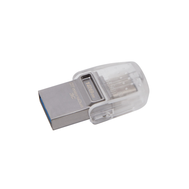 Kingston Technology DataTraveler microDuo 3C 128GB USB-muisti USB Type-A   USB Type-C 3.2 Gen 1 (3.1 Gen 1) Hopea