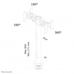 Neomounts by Newstar FPMA-D050D 76,2 cm (30") Musta