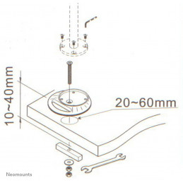 Neomounts by Newstar FPMA-D9GROMMET monitorikiinnikkeen lisävaruste