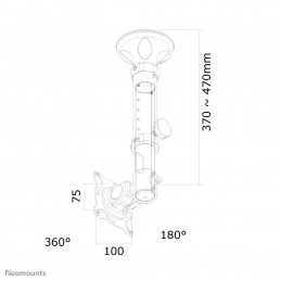 Neomounts by Newstar FPMA-C025 76,2 cm (30") Musta