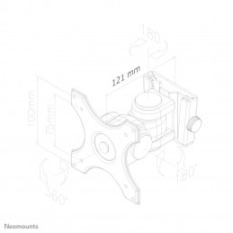 Neomounts by Newstar FPMA-W250 76,2 cm (30") Musta