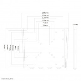 Neomounts by Newstar FPMA-W110 TV-kiinnike 101,6 cm (40") Hopea