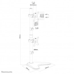 Neomounts by Newstar FPMA-D550DDV 81,3 cm (32") Vapaasti seisova Musta