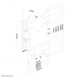 Neomounts by Newstar FPMA-W115 101,6 cm (40") Musta