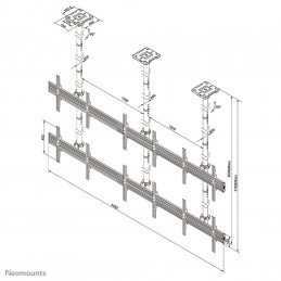 Neomounts by Newstar Pro NMPRO-C32 kyltin näyttökiinnike 139,7 cm (55") Musta