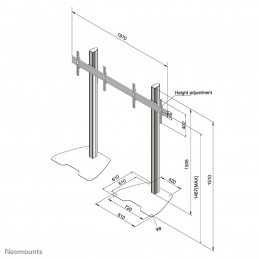 Neomounts by Newstar Pro NMPRO-S21 kyltin näyttökiinnike 139,7 cm (55") Musta